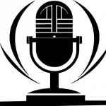 Vector en negro dun micrófono